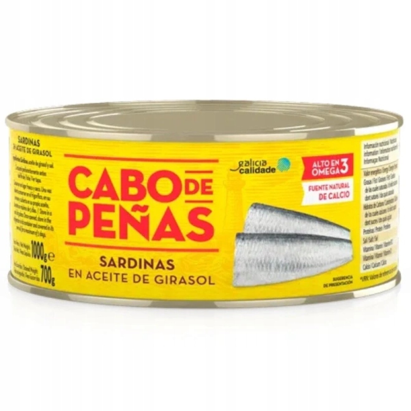 SARDINAS EN ACEITE DE GIRASOL 17 sardinas aceite girasol cabo de penas