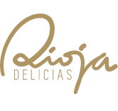 Rioja Delicias logo en blanco y marron